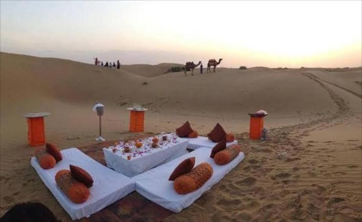 Golden Sandstone Hotel Desert Safari Camp Jaisalmer Exterior foto